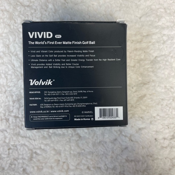 Volvik Vivid Marvel Captain America Golf Balls 3 Pack White The Avengers New - Picture 2 of 9